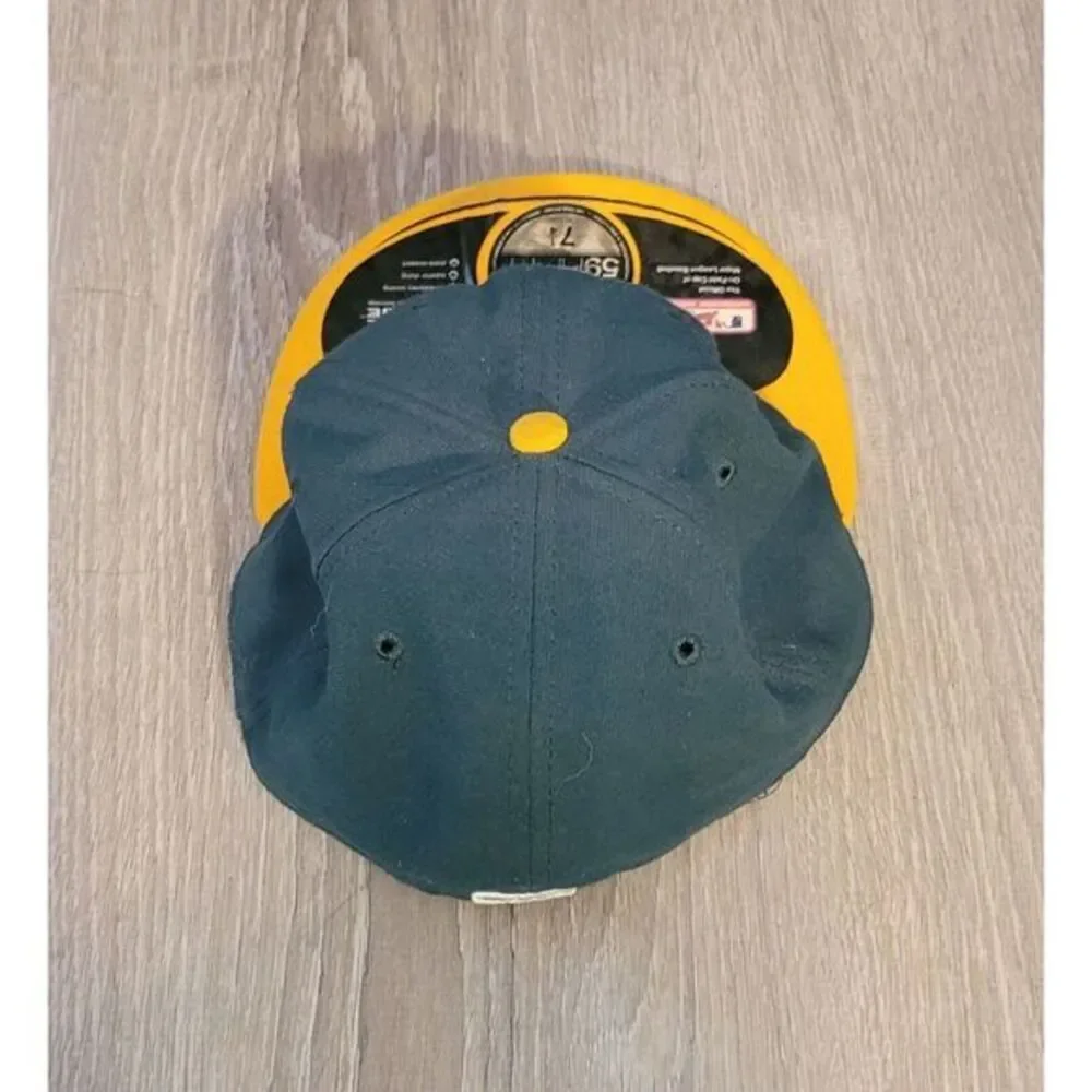 Oakland Athletics‎ New Era 59 Fifty MLB Green Hat Size 7 1/4  Great Condition